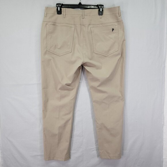 Public Rec Pants Mens 36x30 Performance Chino Stretch Workwear Beige Trousers - Picture 2 of 14